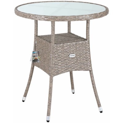 Melfin Ratanový stolek DE695 šedá – Zboží Mobilmania