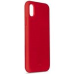 Pouzdro Puro silikonové s mikrovláknem iPhone Xs Max 6.5" Red – Zboží Mobilmania