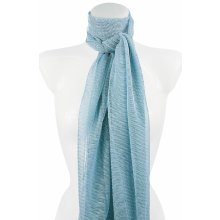 Biju dámský plisovaný obdélníkový šál s lesklou nití modré 7200339-12