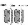 Brzdová destička ICER Sada brzdových destiček - kotoučová brzda IC 181661-700