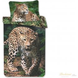 Povlečení Jerry Fabrics Povlečení fototisk Leopard green 140x200 70x90