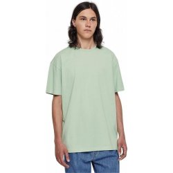Urban Classic teplé pánské bavlněné oversize triko světlá vintage zelená