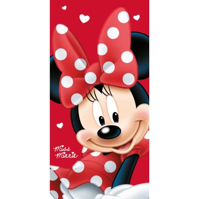 Jerry Fabrics Osuška - Minnie Mouse - červená - 70 x 140 cm – Zboží Mobilmania