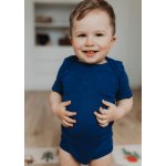 Dětské body z merino vlny a hedvábí Cosilana s krátkým rukávem modré – Hledejceny.cz