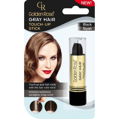 Golden Rose Grey Hair Touch up Stick Golden Korektor na vlasy 01 černý – Zboží Mobilmania