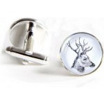 Knoflickarna.CZ manžetové knoflíčky bílý jelen – Sleviste.cz