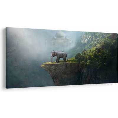 Obraz - Slůně na vrcholku Taj Mahal, jednodílný 250x125 cm – Hledejceny.cz