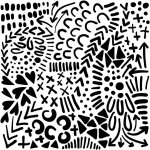 Šablona TCW 12"x12" (30,5x30,5 cm) - Texture Love – Zboží Dáma