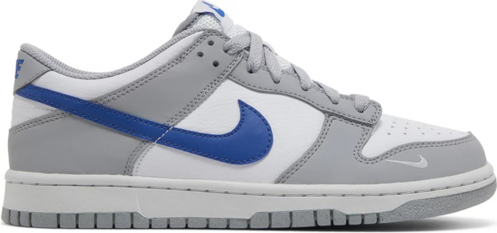 Nike Dunk Low Mini Swoosh Wolf Grey Game Royal FN3878-001