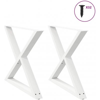 Omaxi 958984 Nohy k jídelnímu stolu 2 ks bílé 90 x 72-73,3 cm ocelové – Zboží Mobilmania
