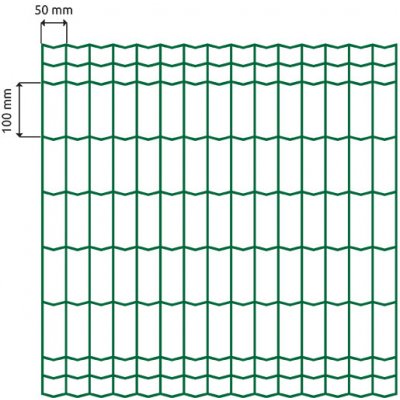 EKOfence Pletivo svařované 100x50x2,5-2000mm 25m zelená – Zboží Mobilmania