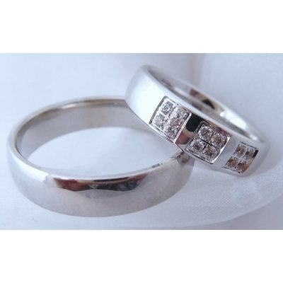 Couple Luxusní zlaté snubní prsteny 585/1000 s diamanty 5P4