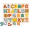 Dřevěná hračka Small Foot vkládačka Safari abeceda písmenka 26 dílků