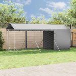 vidaXL Venkovní psí kotec se střechou stříbrný 200 x 600 x 250 cm – Hledejceny.cz