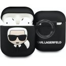 Karl Lagerfeld silikonový kryt pro Apple AirPods KLACCSILKHBK