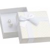 Dárková krabička JK Box dárková krabička na soupravu šperků s mašlí AT-5/A1 Bílá