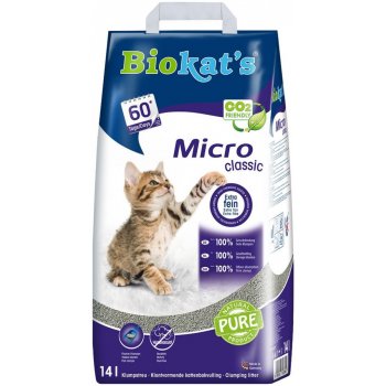 Biokat’s Micro Classic bentonitové pro kočky 14 l