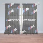 Záclony MPERFORMANCE černý vzor: 2 ks - 150x250 cm - Sablio – Hledejceny.cz