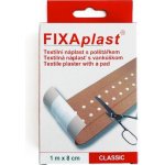 Fixaplast Classic náplast textilní s polštářkem 1 m x 8 cm – Zboží Mobilmania