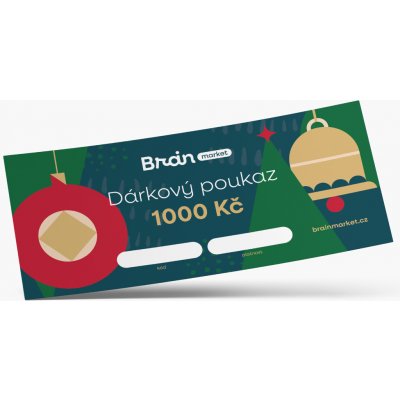 BrainMax Vánoční dárková elektronická poukázka 1000 Kč – Zboží Dáma