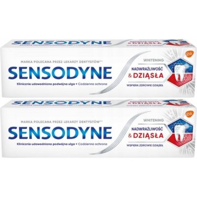 Sensodyne Přecitlivělost White Zubní pasta 2 x 75 ml – Zbozi.Blesk.cz