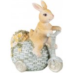 Dekorace soška králík na vajíčku tříkolce 11*8*13 cm – Hledejceny.cz