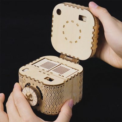 Robotime 3D dřevěné mechanické puzzle Trezor 158 ks