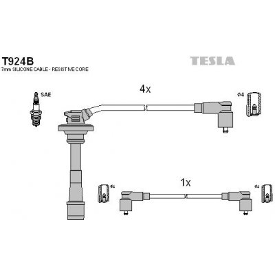 Sada kabelů pro zapalování TESLA T924B – Zboží Mobilmania