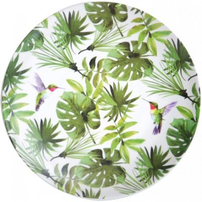 Kesper Plastový talíř s dekorem tropických listů průměr 25 cm