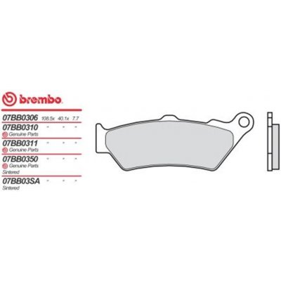 Zadní brzdové destičky Brembo Triumph 2300 ROCKET III 2004 - 2008 směs 59