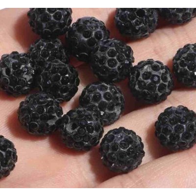 Pro Háčkování Shamballa korálek 10 mm černý – Zboží Mobilmania