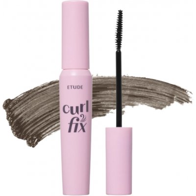 ETUDE Curl Fix Mascara voděodolná řasenka pro objem a natočení řas 03 Gray brown 8 g – Zboží Mobilmania