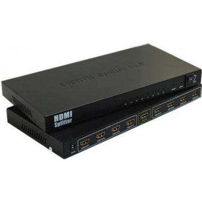CABLE HDMI splitter 1-8 portů kovový s napájecím adaptérem, 3D, FULL HD KHSPLIT8B – Zbozi.Blesk.cz