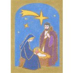 Radost v písku Šablona na pískování Ježíšek v jesličkách A4 210 x 297 mm – Zboží Dáma