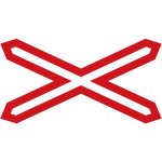Výstražný kříž pro železniční přejezd jednokolejný - A32a – Zbozi.Blesk.cz