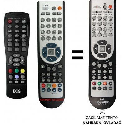 Dálkový ovladač Predátor ECG DVB-T350, Alma T1500 – Hledejceny.cz