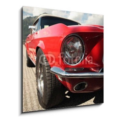 Skleněný obraz 1D - 50 x 50 cm - Classic Muscle Car Klasické svalové auto