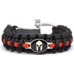 Cordell paracord náramek Spartan / Černá / Červená – Zboží Mobilmania