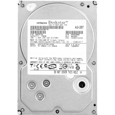 Hitachi Deskstar T7K100 750GB, 3,5", 7200rpm, 32MB, SATA, HDS721075KLA330