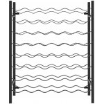 Stojan na víno na 48 lahví černý kov – Zboží Dáma