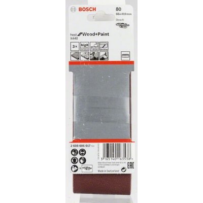 3dílná sada brusných pásů Bosch X440 65 x 410 mm Dostupné varianty: 3dílná sada brusných pásů - Bosch X440 65 x 410 mm/80 hrubost – Hledejceny.cz