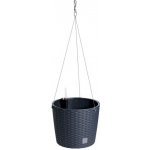 Prosperplast Závěsný květináč RATO ROUND + vklad 25,6 cm antracit – HobbyKompas.cz