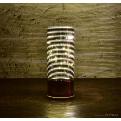 Skleněný svícen Vaše Dedra s LED osvětlením, 20 cm – Hledejceny.cz