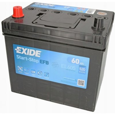 Exide Start-Stop EFB 12V 60Ah 520A EL605 – Zboží Mobilmania