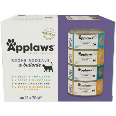 Applaws Cat Multipack konzerv variety 12x 70 g – Hledejceny.cz