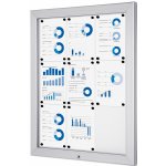 A-Z Reklama CZ Uzamykatelná vitrína do krytého venkovní prostředí Alpha pro prospekty 9 x A4 - Stříbrná – Zboží Dáma