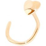 Šperky Eshop piercing do nosu ve žlutém zlatě zahnutý drobné vypouklé srdíčko S2GG95.32 – Zboží Dáma