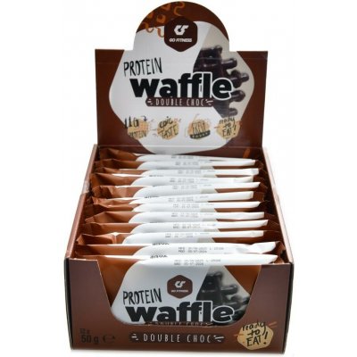 Go Fitness Protein wafle double chocolate 12 x 50 g – Zboží Dáma
