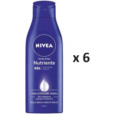 Nivea výživné tělové mléko Nutriente 6x250 ml VÝHODNÉ BALENÍ – Zbozi.Blesk.cz