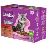 Whiskas Junior klasické pokrmy hovězí kuře jehně drůbeží ve šťávě 12 x 85 g – Hledejceny.cz